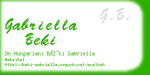 gabriella beki business card